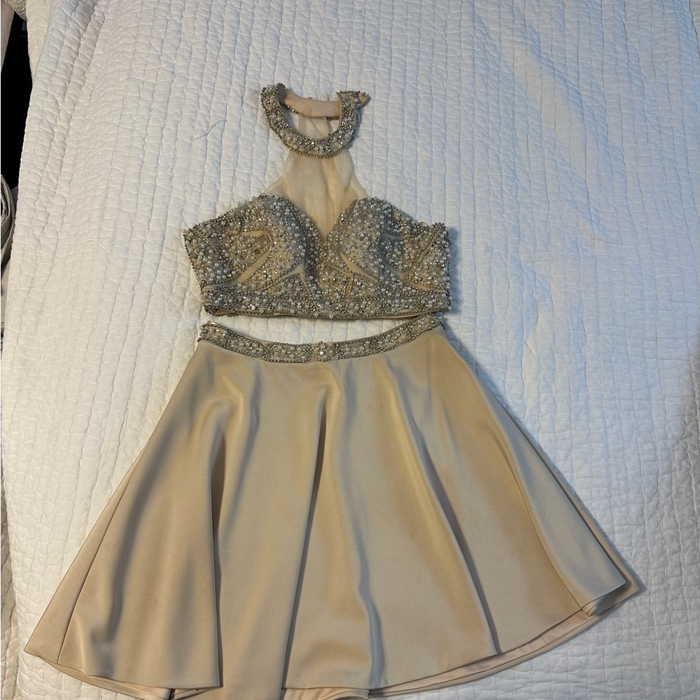 Beaded Two-Piece Dress